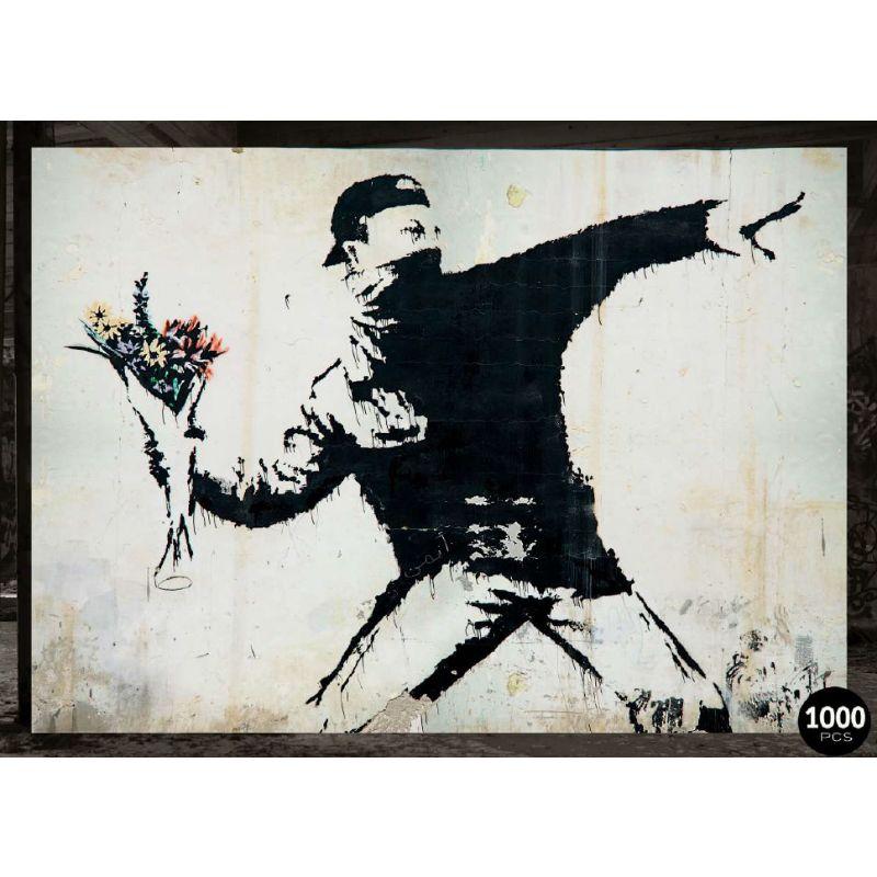 1000 PIece Banksy Jigsaw Puzzle - Flower Thrower