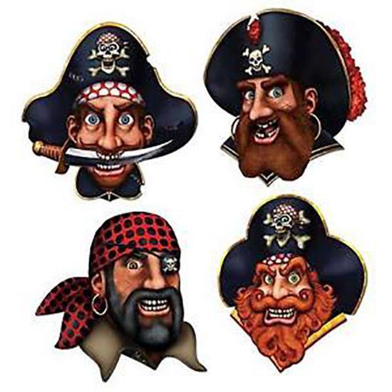4 Pack Pirate Crew Cut Outs - 40cm - The Base Warehouse