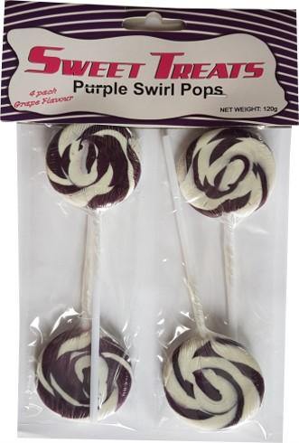 4 Pack Purple Grape Flavour Swirl Pops - The Base Warehouse