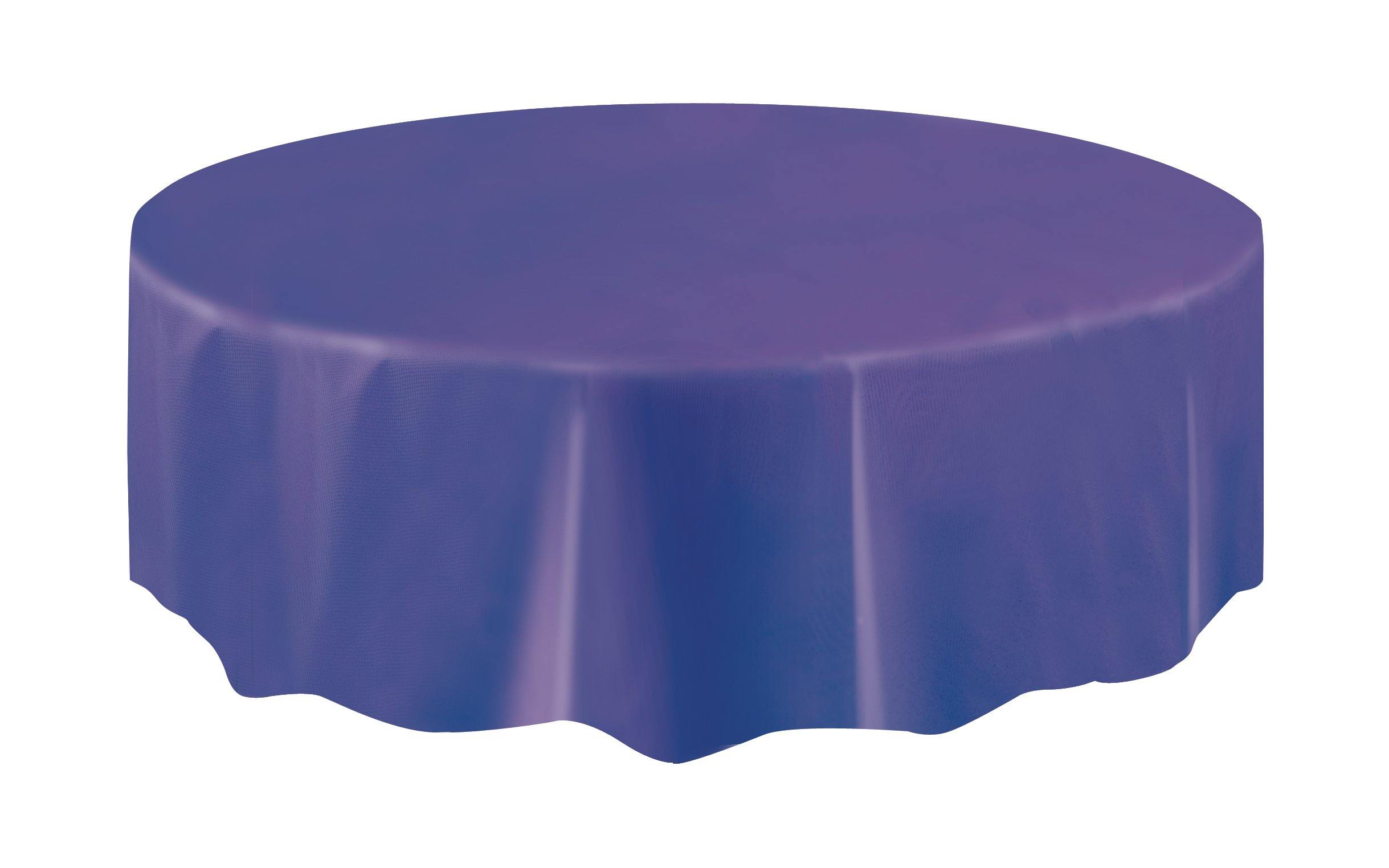 Deep Purple Plastic Round Tablecover - 213cm - The Base Warehouse