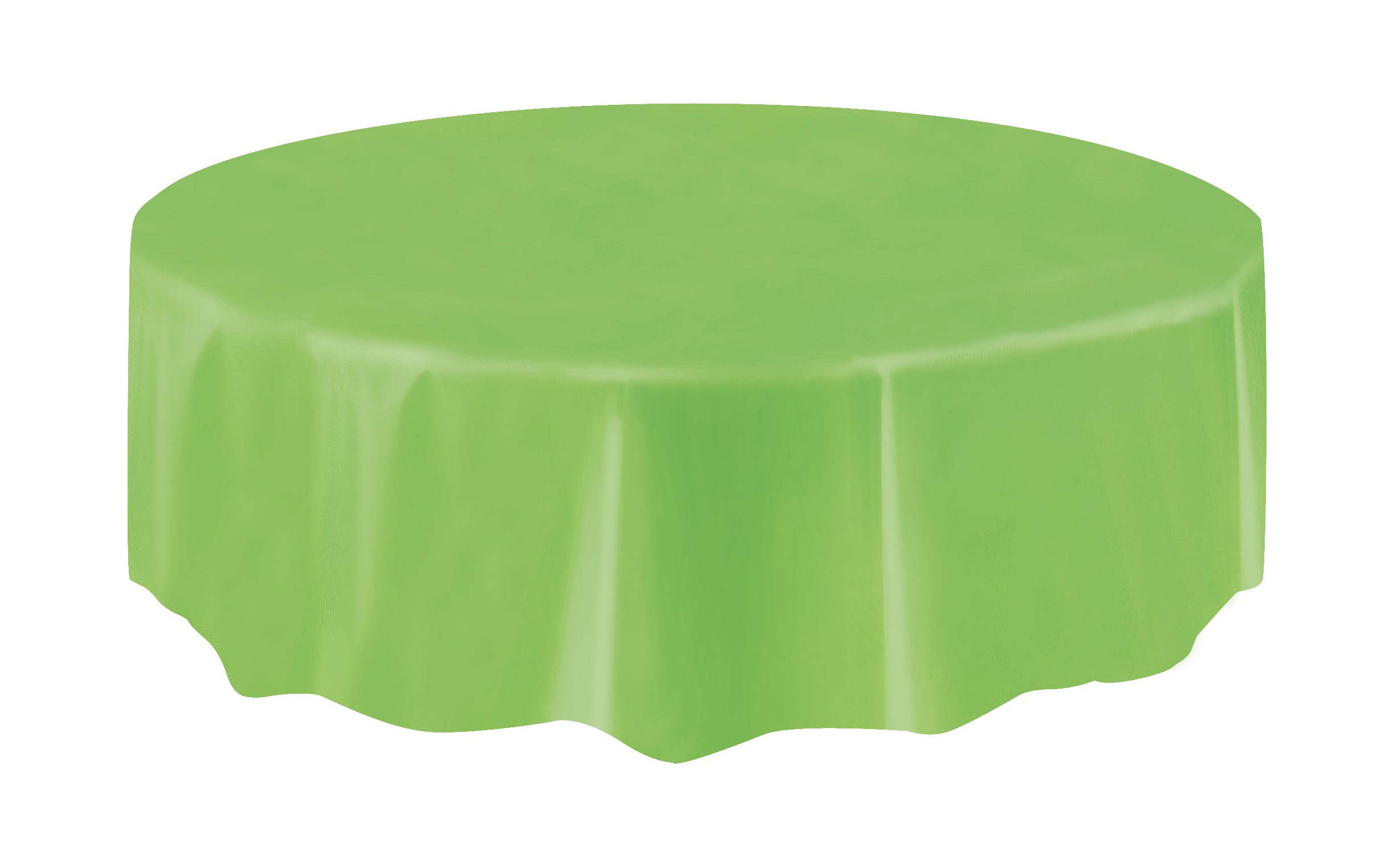 Lime Green Plastic Round Tablecover - 213cm
