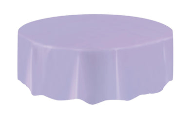 Lavender Plastic Round Tablecover - 213cm - The Base Warehouse