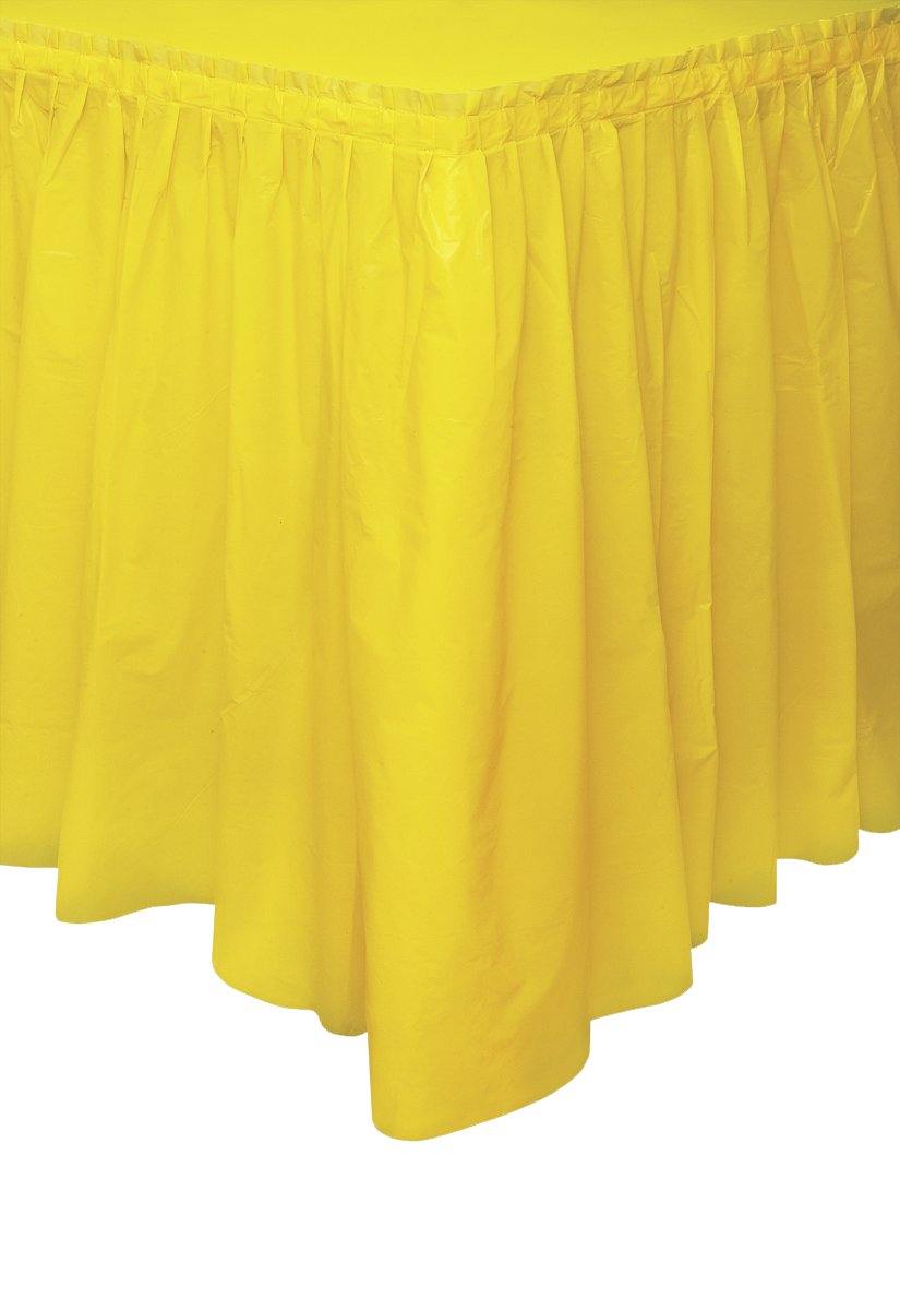 Sunflower Yellow Plastic Tableskirt - 73cm x 4.3m