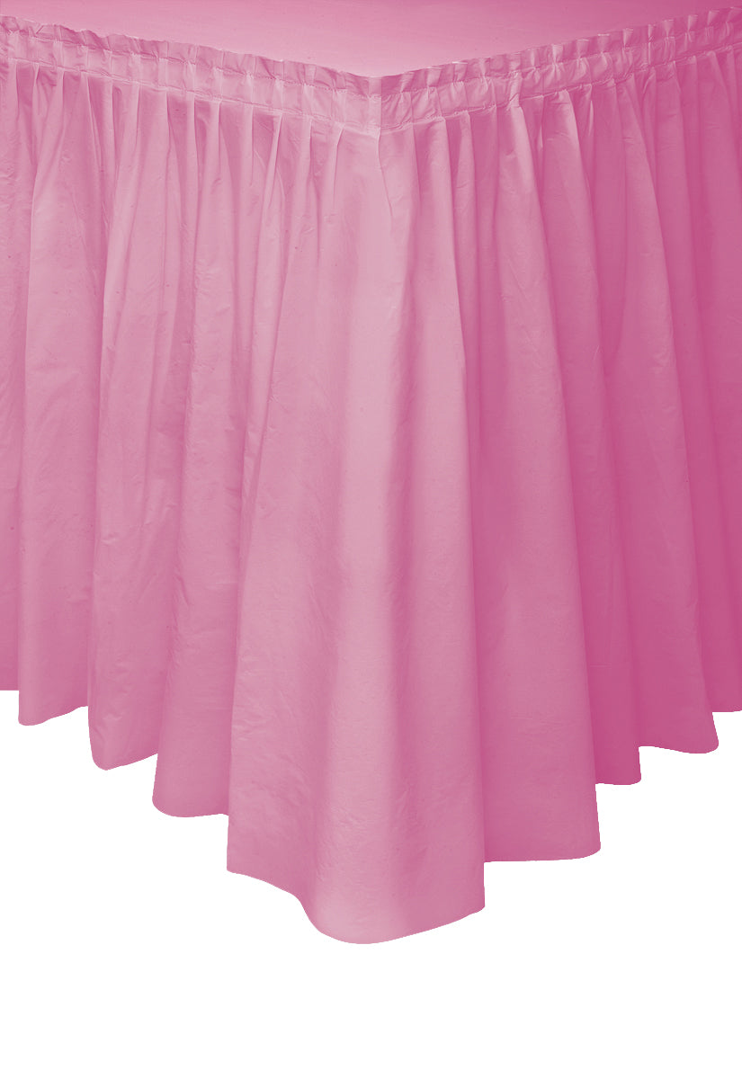 Hot Pink Plastic Tableskirt - 73cm x 4.3m