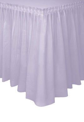 Lavender Plastic Tableskirt - 73cm x 4.3m - The Base Warehouse