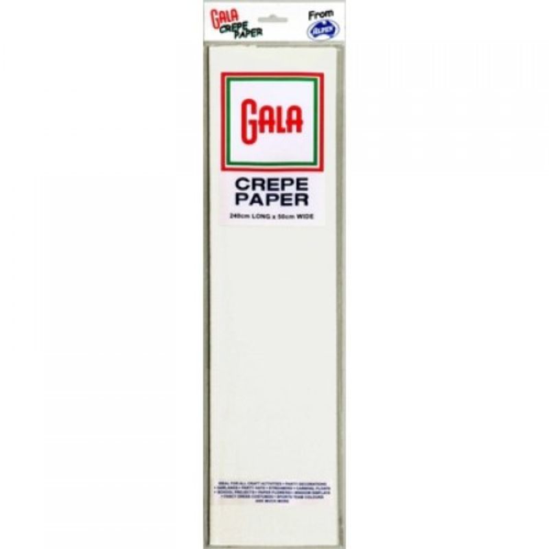 Gala White Crepe - 100cm x 50cm