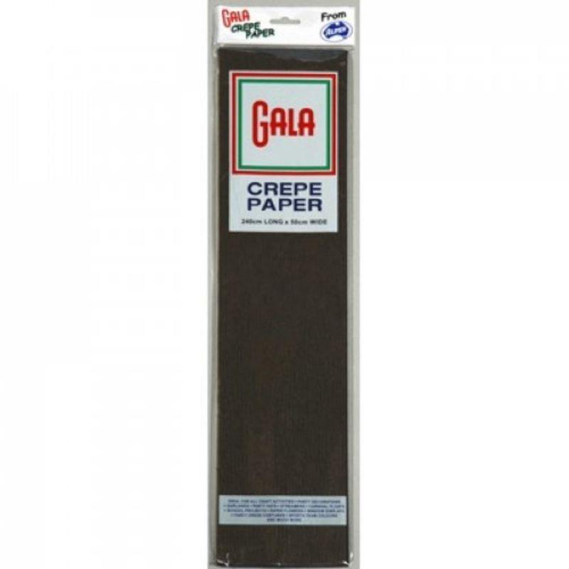 Black Gala Crepe Paper - 240cm x 50cm - The Base Warehouse