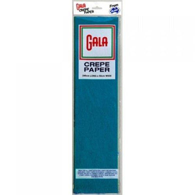Azure Blue Gala Crepe Paper - 2.4m x 50cm - The Base Warehouse