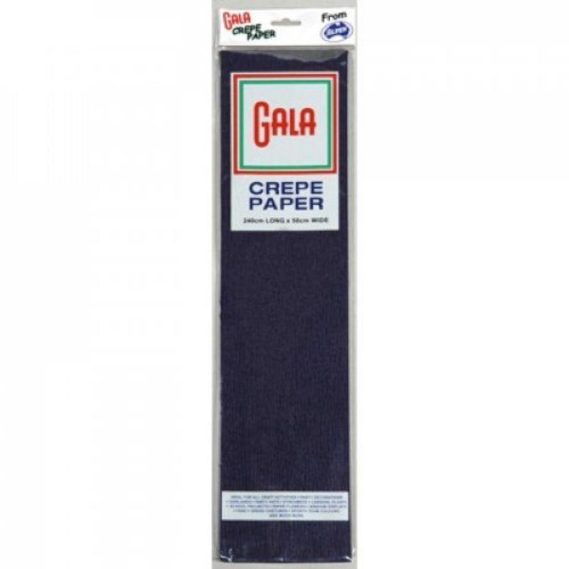 Navy Blue Gala Crepe Paper - 240cm x 50cm - The Base Warehouse