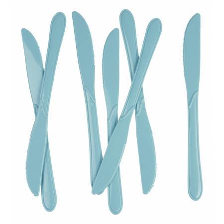 25 Pack Pastel Blue Knives - The Base Warehouse