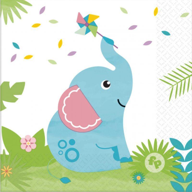 16 Pack Fisher Price Hello Baby Beverage Napkins - 25cm - The Base Warehouse