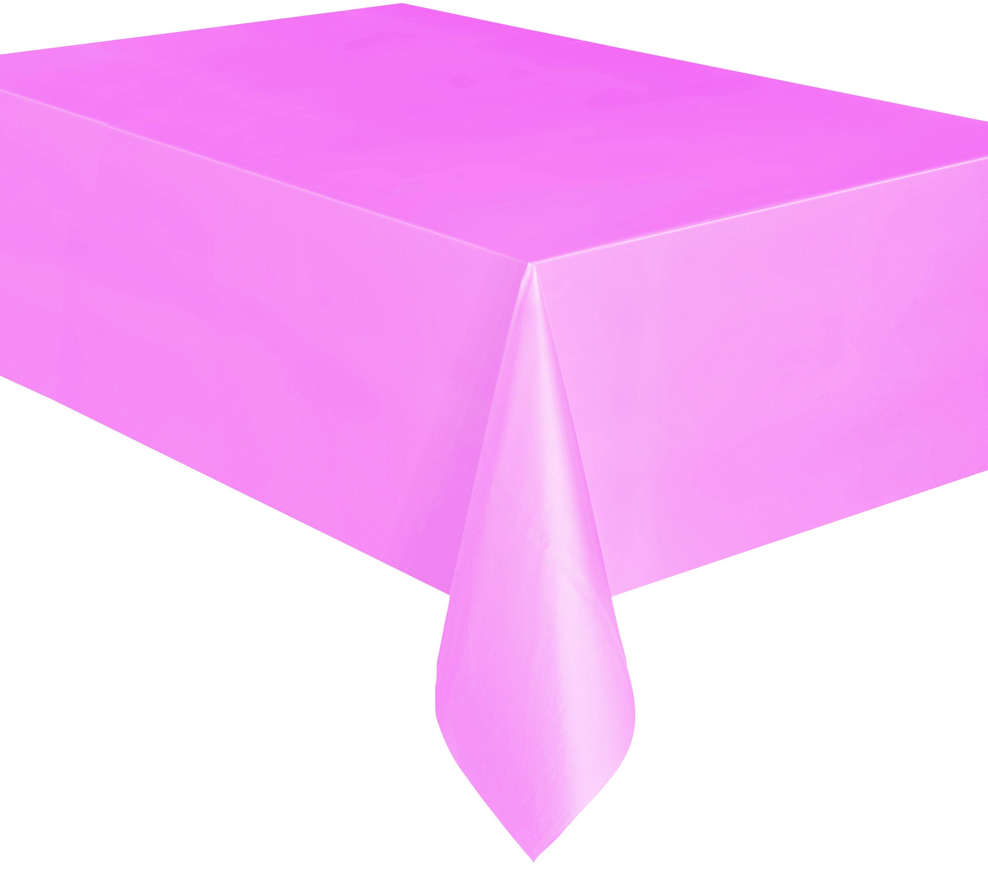 Lovely Pink Plastic Rectangle Tablecover - 137cm x 274cm