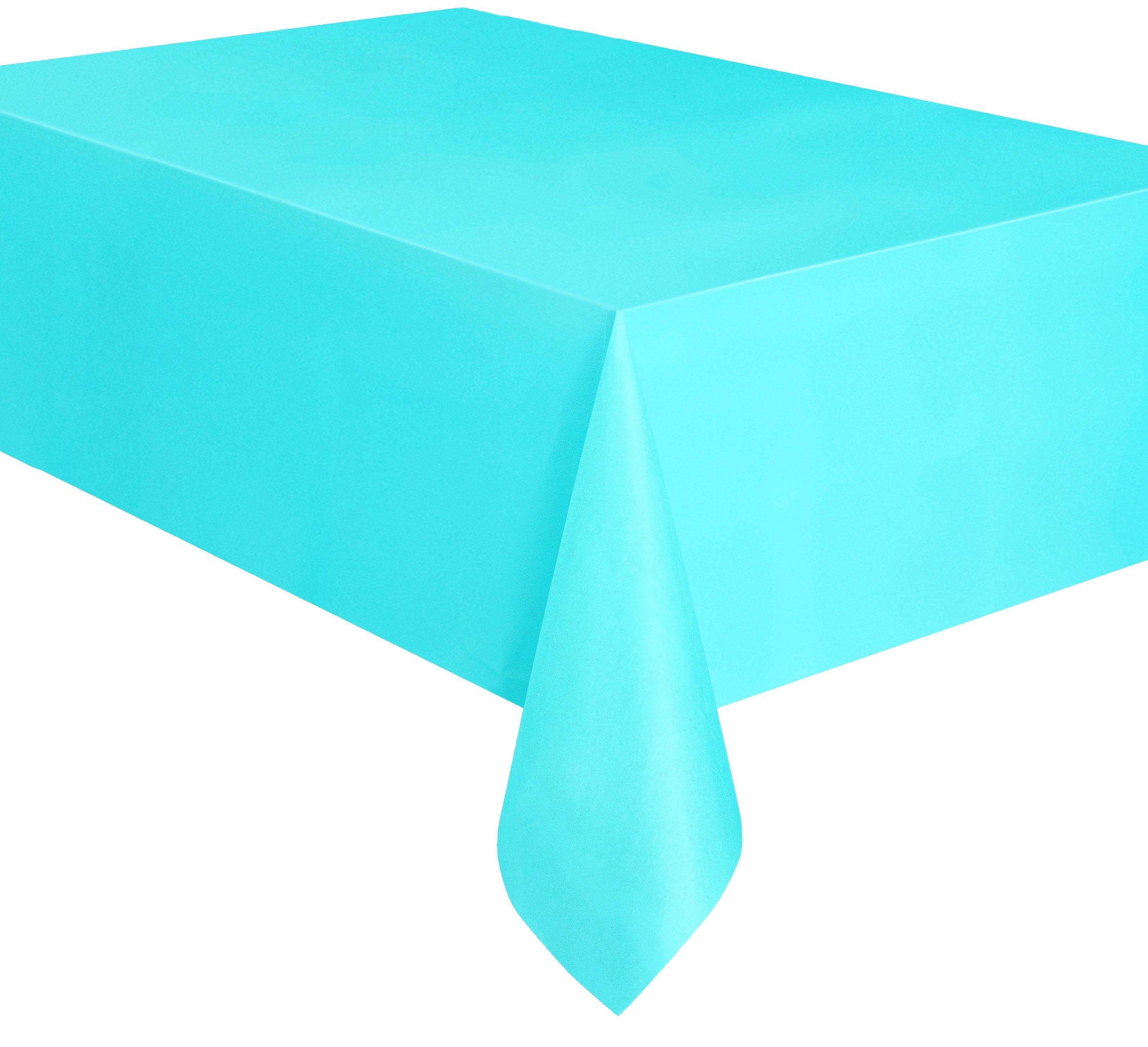 Powder Blue Plastic Rectangle Tablecover - 137cm x 274cm - The Base Warehouse