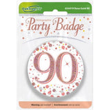 Load image into Gallery viewer, Rose Gold Sparkling Fizz 90 Badge - 7.5cm
