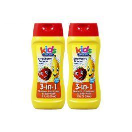 XtraCare Kids 3 in 1 Strawberry Banna Shampoo Conditioner & Body Wash - 354ml - The Base Warehouse