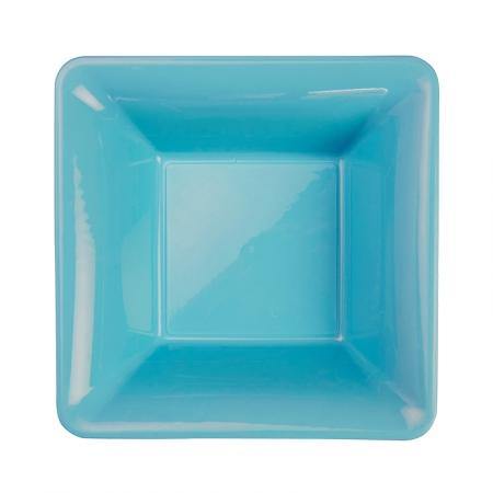 20 Pack Pastel Blue Square Dessert Bowls - 17cm - The Base Warehouse