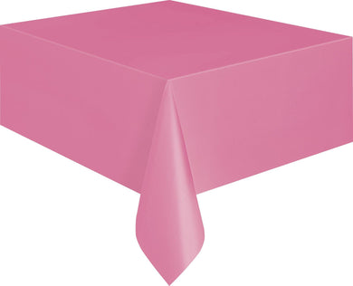Hot Pink Plastic Rectangle Tablecover - 137cm x 274cm - The Base Warehouse
