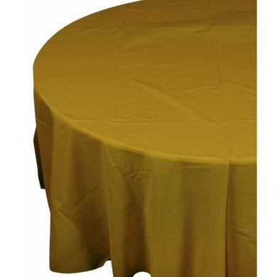 Metallic Gold Round Tablecover - 2.1m - The Base Warehouse