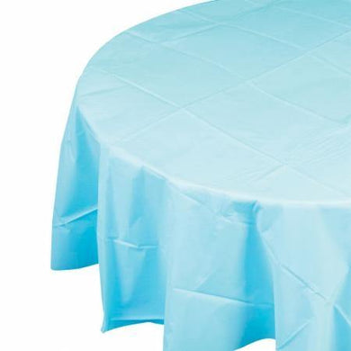 Pastel Blue Round Tablecover - 2.1m - The Base Warehouse