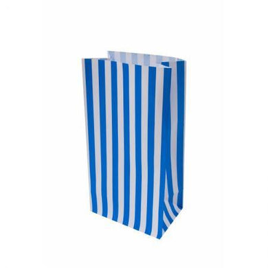 10 Pack True Blue Stripe Treat Bags - The Base Warehouse