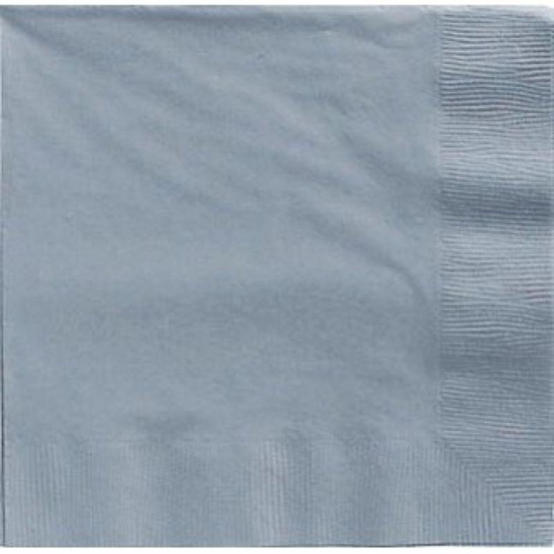 20 Pack Silver Lunch Napkins - 33cm - The Base Warehouse