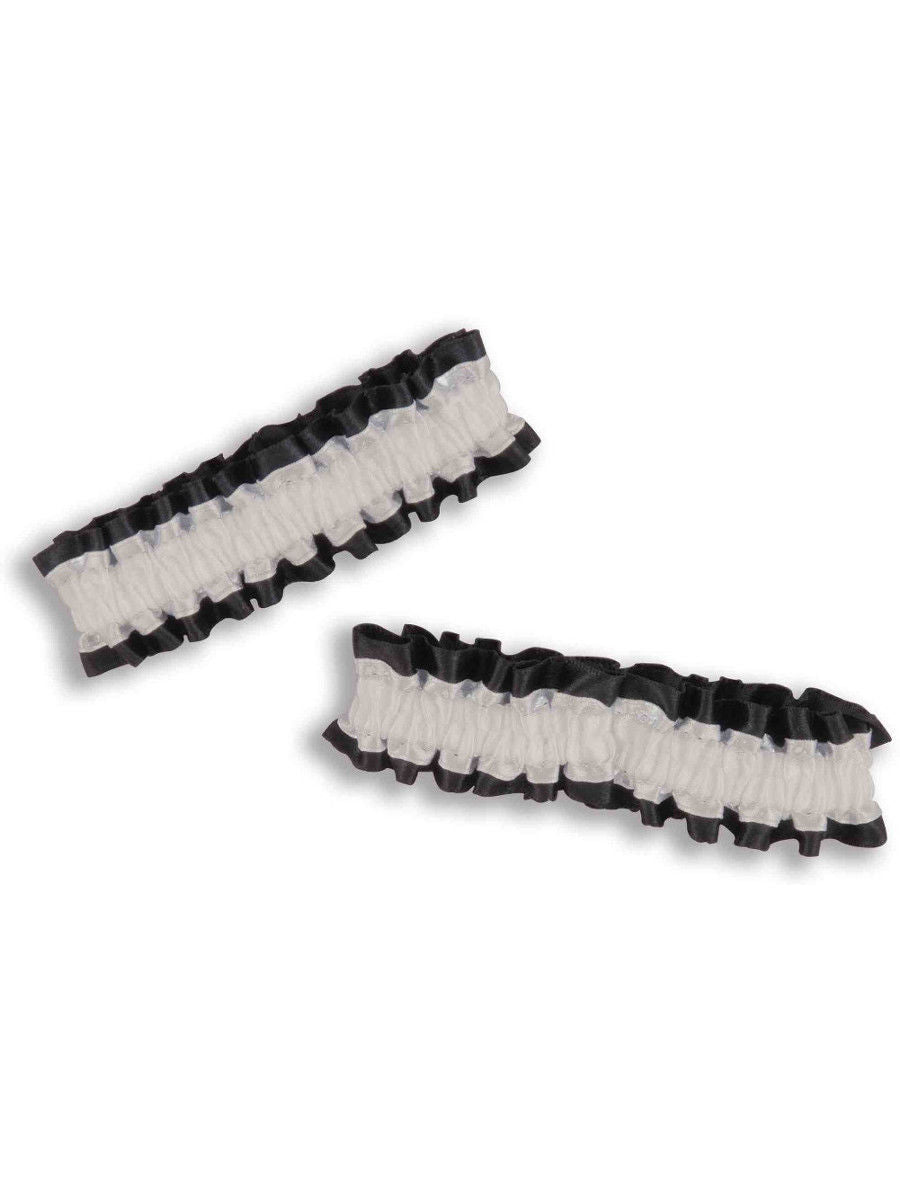 Black And White Garter Armbands