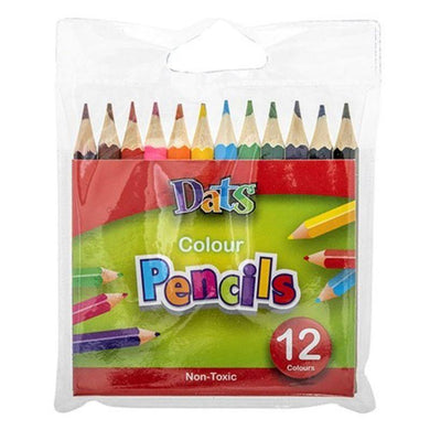 12 Pack Half Length Colour Pencil - The Base Warehouse