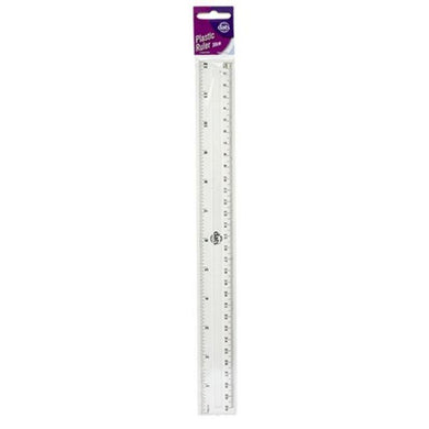 Clear Plastic Ruler - 30cm - The Base Warehouse