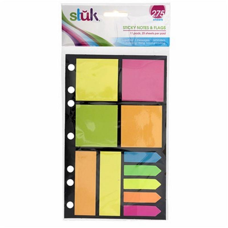 Note Sticky Mixed Shapes Sizes 25 Sheets x 11pads Total 275sh | The ...