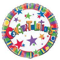 Congratulations Round Foil Balloon - 45cm - The Base Warehouse