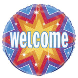 Load image into Gallery viewer, Welcome Dazzle Round Foil Balloon - 45cm - The Base Warehouse

