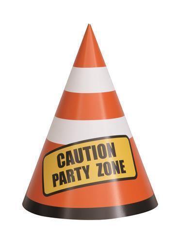8 Pack Construction Party Cones - The Base Warehouse