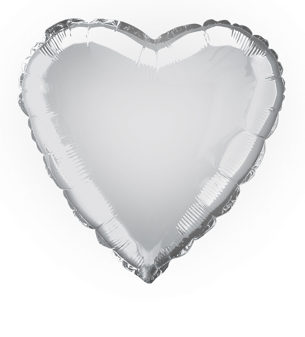Silver Heart Foil Balloon - 45cm