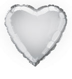 Load image into Gallery viewer, Silver Heart Foil Balloon - 45cm
