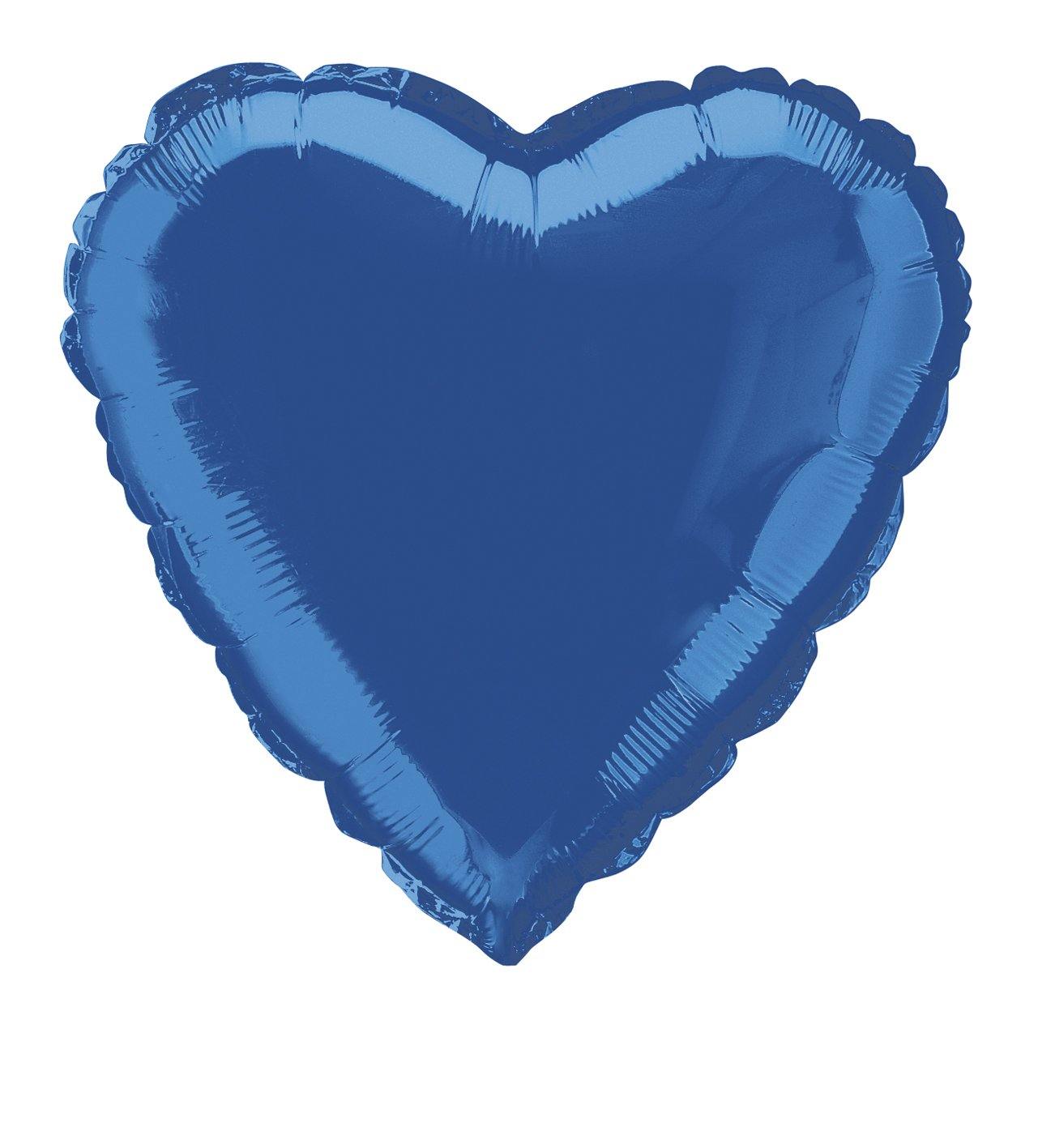 Royal Blue Heart Foil Balloon - 45cm - The Base Warehouse