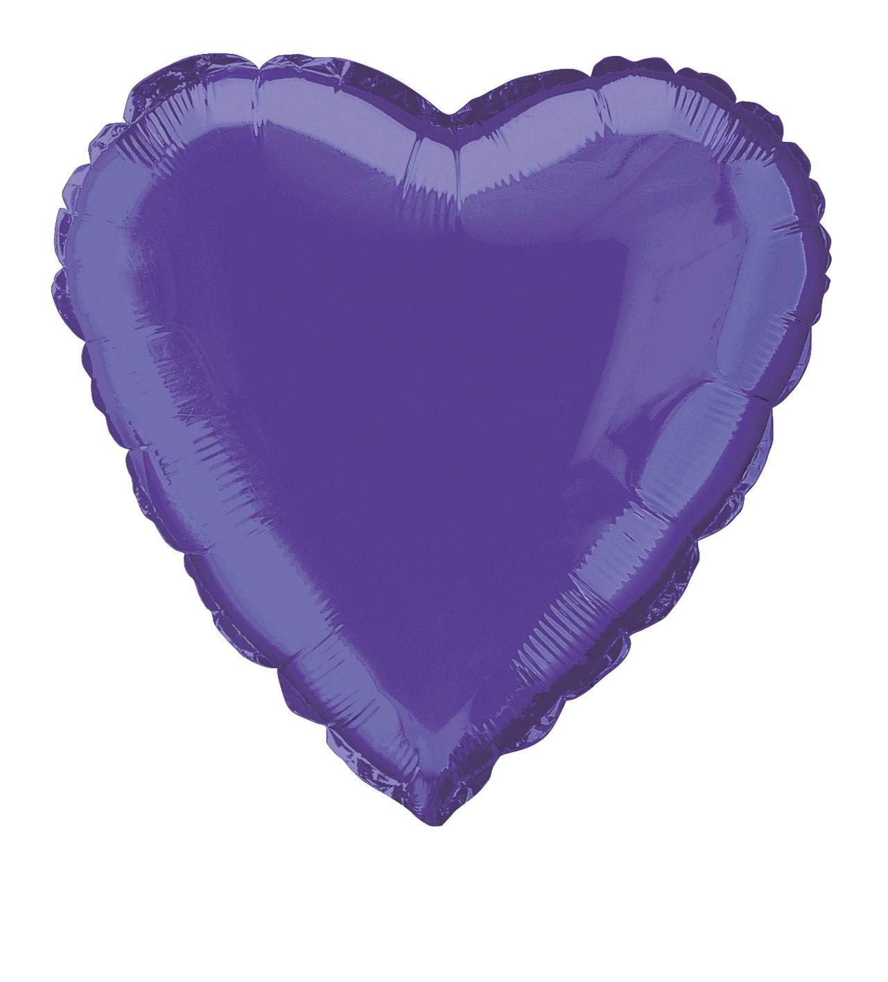 Purple Heart Foil Balloon - 45cm
