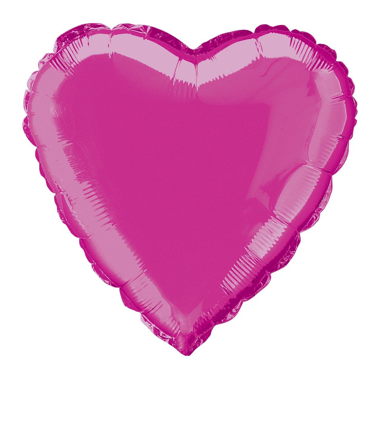 Hot Pink Heart Foil Balloon - 45cm