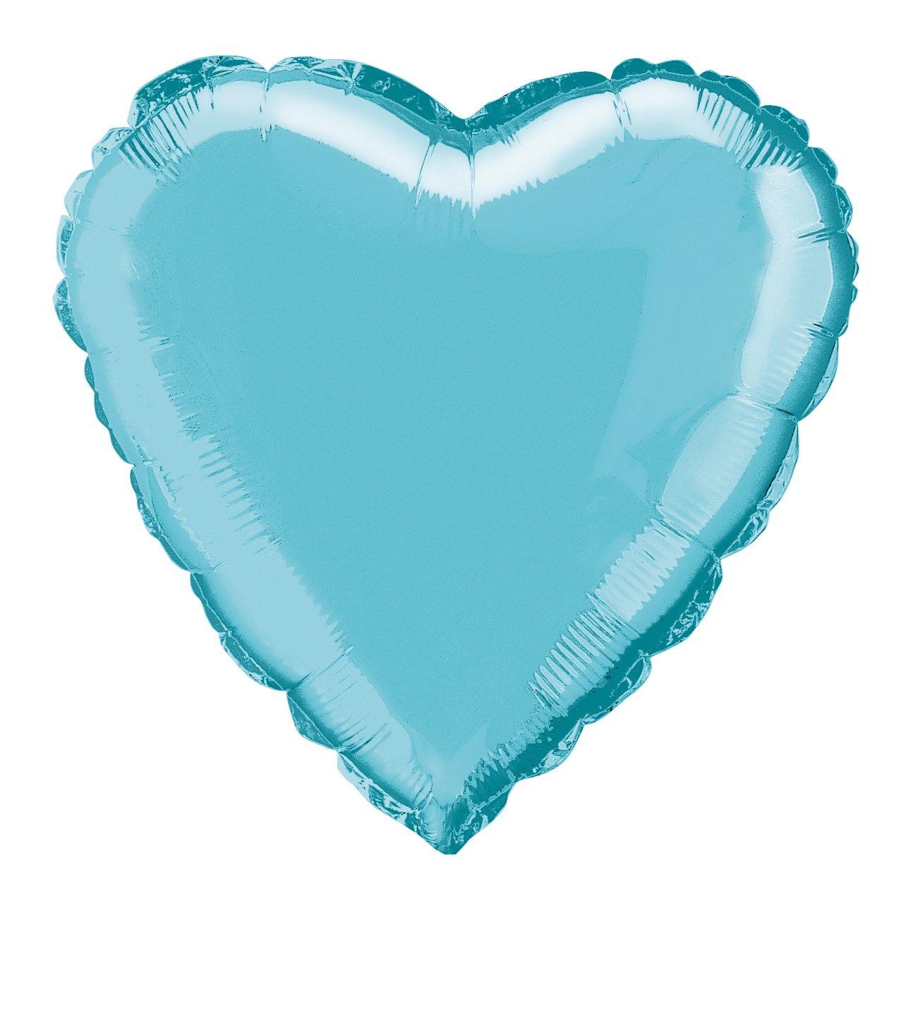 Baby Blue Heart Foil Balloon - 45cm - The Base Warehouse