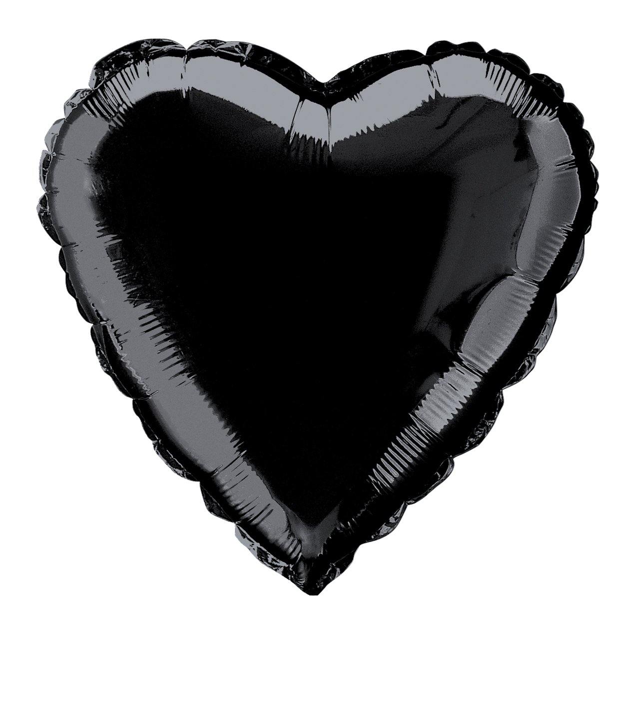 Black Heart Foil Balloon - 45cm - The Base Warehouse