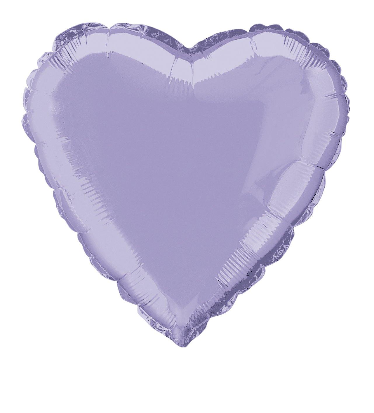 Lavender Heart Foil Balloon - 45cm