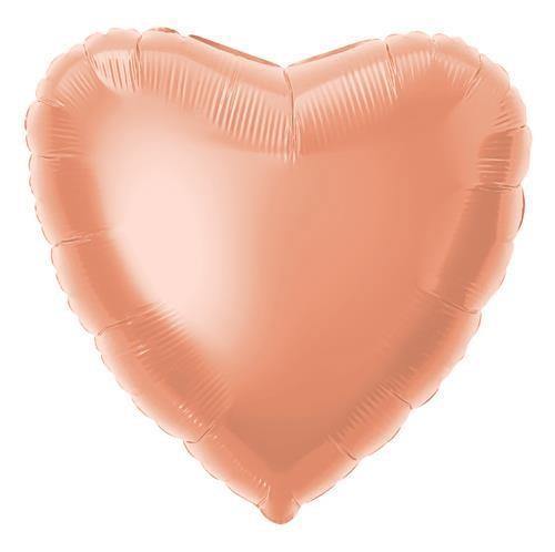 Rose Gold Heart Foil Balloon - 45cm - The Base Warehouse