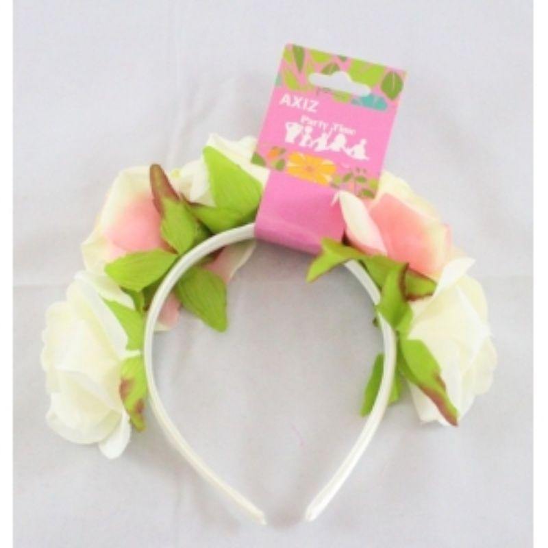 Cream Rose Headband - The Base Warehouse