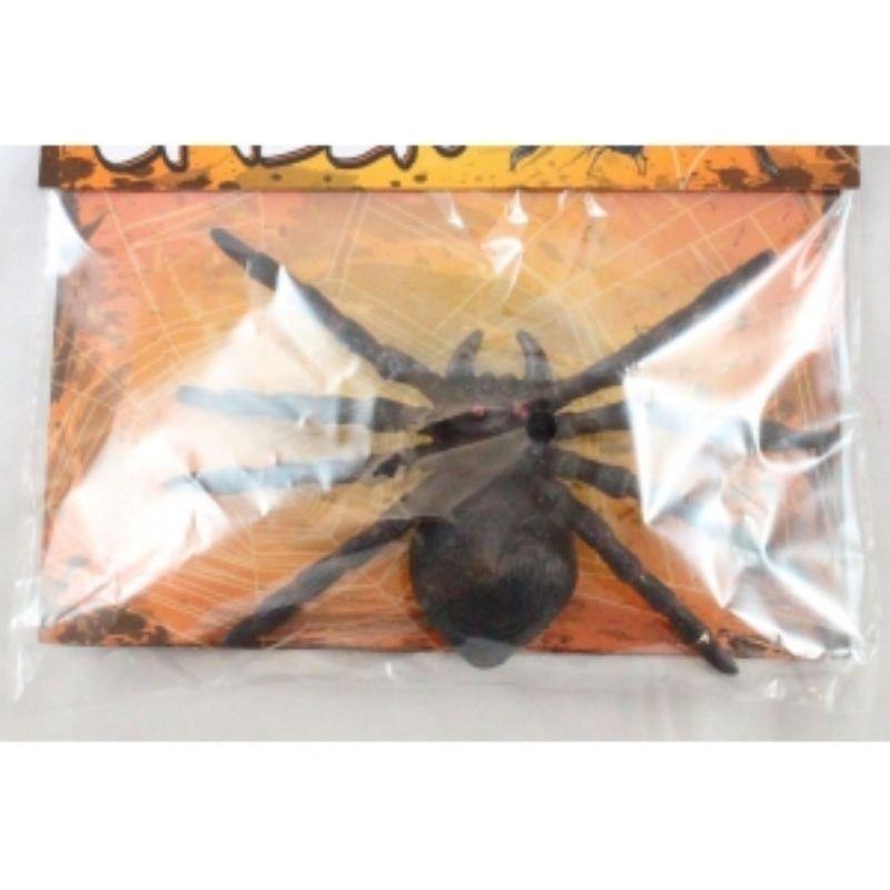 Flocked Spider - 17cm x 11cm - The Base Warehouse