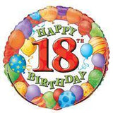 Load image into Gallery viewer, Happy 18th Birthday Round Foil Balloon - 45cm - The Base Warehouse
