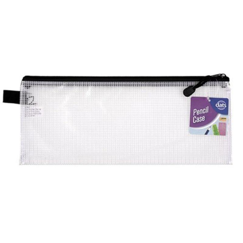 Clear Mesh Pencil Case - 34cm x 13.5cm - The Base Warehouse