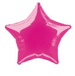 Hot Pink Star Foil Balloon - 50cm
