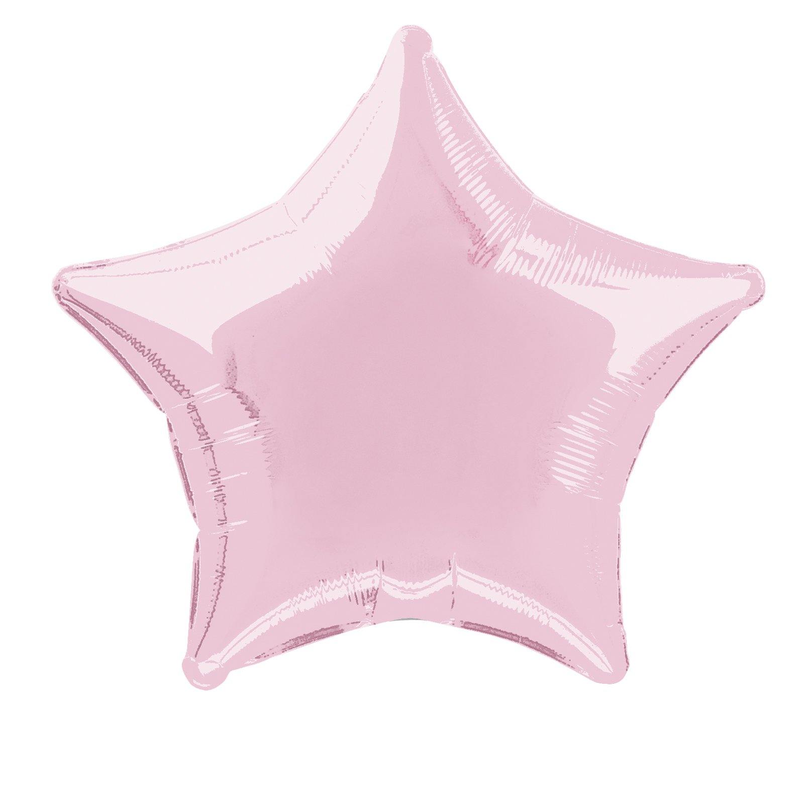 Pastel Pink Star Foil Balloon - 50cm - The Base Warehouse