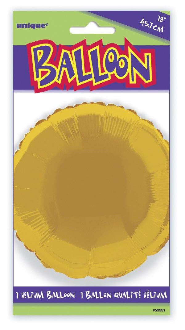 Gold Round Foil Balloon - 45cm