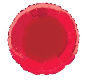 Red Round Foil Balloon - 45cm - The Base Warehouse