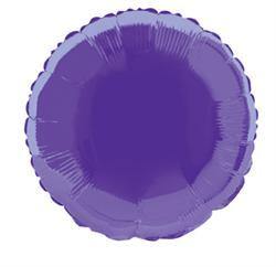 Purple Round Foil Balloon - 45cm - The Base Warehouse
